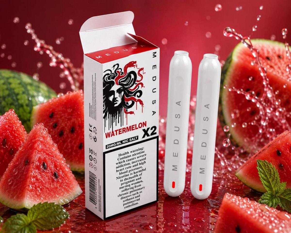 Medusa Disposable in Watermelon with its retail carton