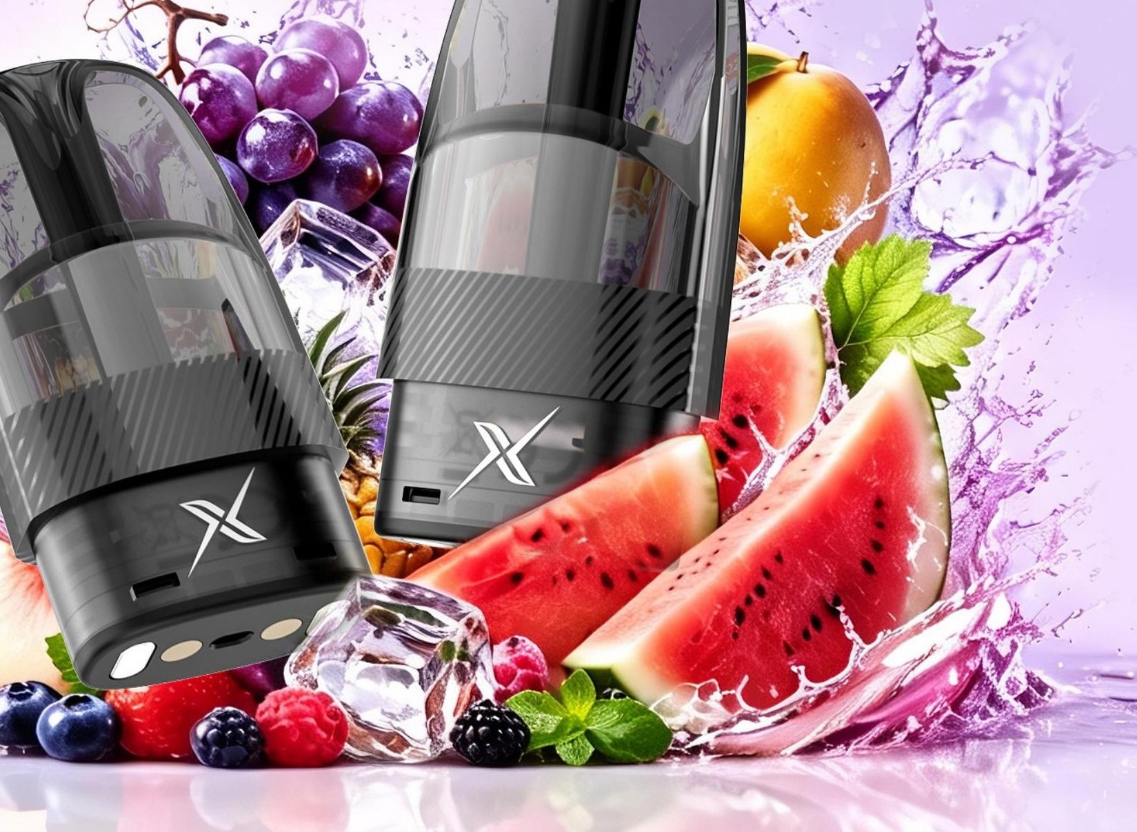 Medusa X pods with fresh fruit